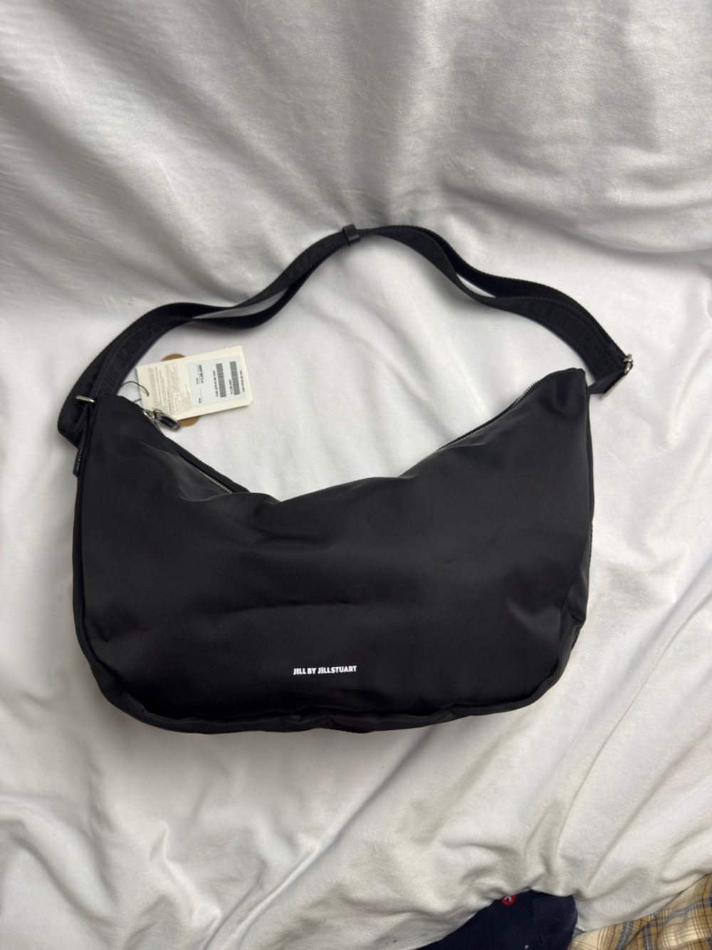 Jill Stuart Black Soft Nylon Shoulder Bag black sling